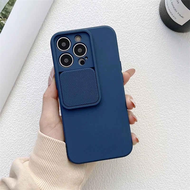 Ultra Thin Slide Camera Protection Soft Silicone Phone Case
