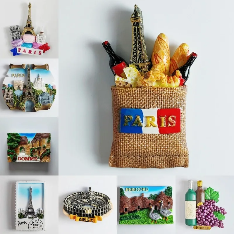 Французские дорожные сувениры, магниты на холодильник с изображением Эльзаса, острова де ре-музей Лувра, панталона-перинорда, наклейки на холодильник, свадебные подарки