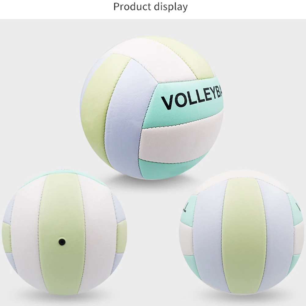 Ballon De Volley Taille 5 Officiel – PVC Souple – Pour Intérieur Et Plage – Pompe Incluse – Beach-volley Et Entraînement