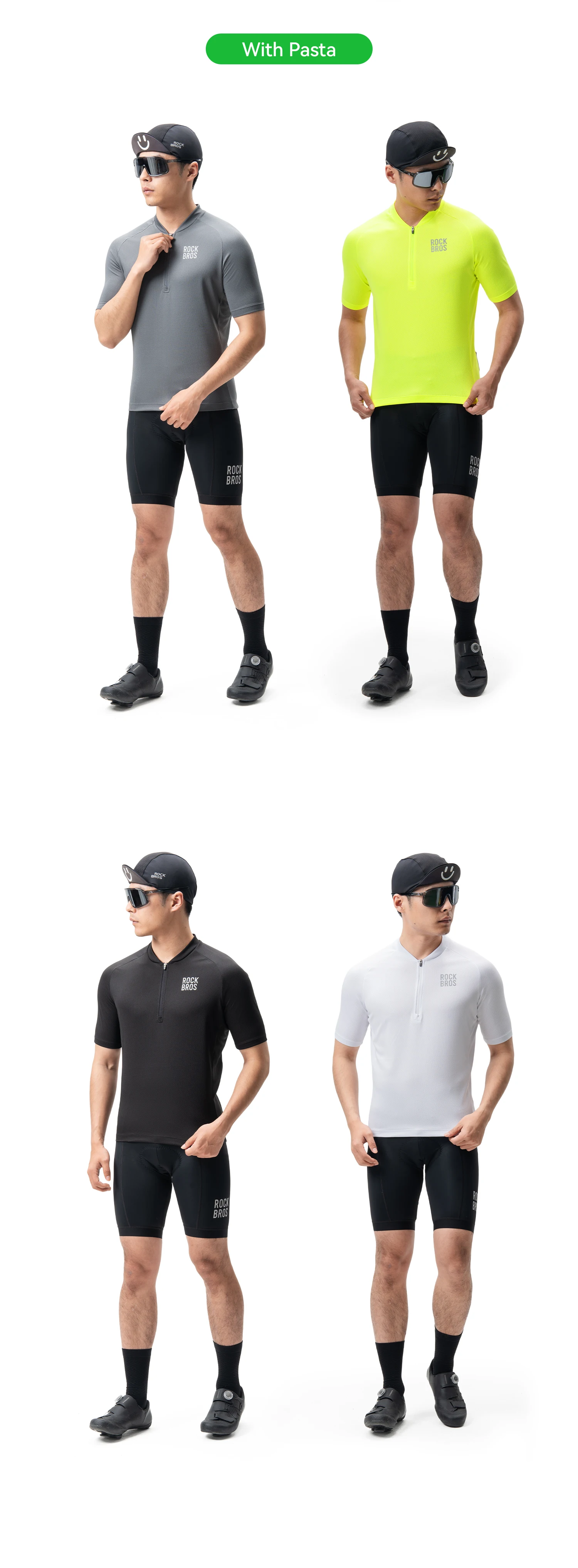 ROCKBROS Sommer Rad trikot Kurzarm Polos hirt leichte atmungsaktive schnell trocknende halbe Reiß verschluss Trikot Männer Fahrrad bekleidung – Detail 10