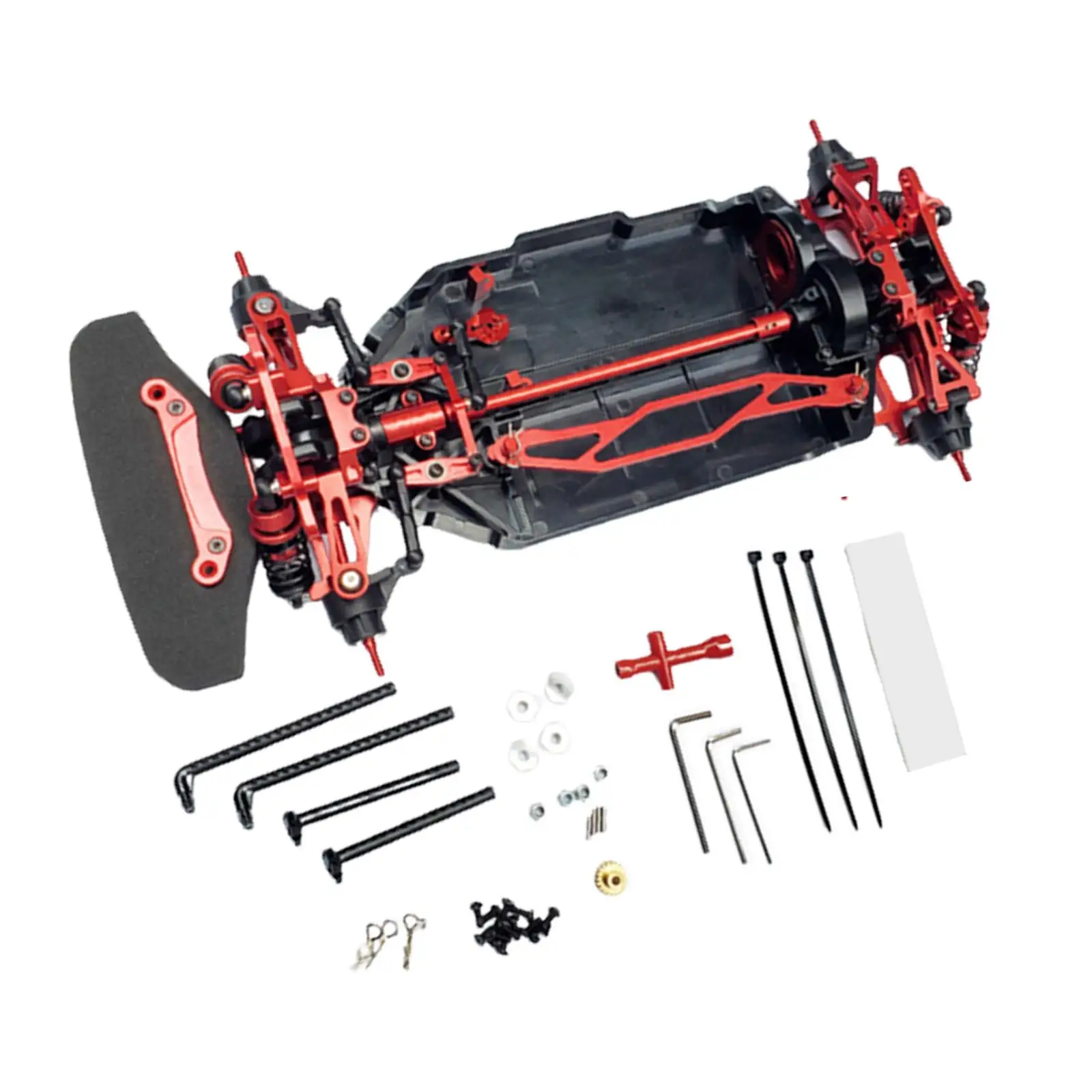 

1/10 RC Car Body Chassis Frame Replacements Accessories 4WD 255mm Wheelbase Assembly Chassis Frame for DG02 RC Truck Upgrade