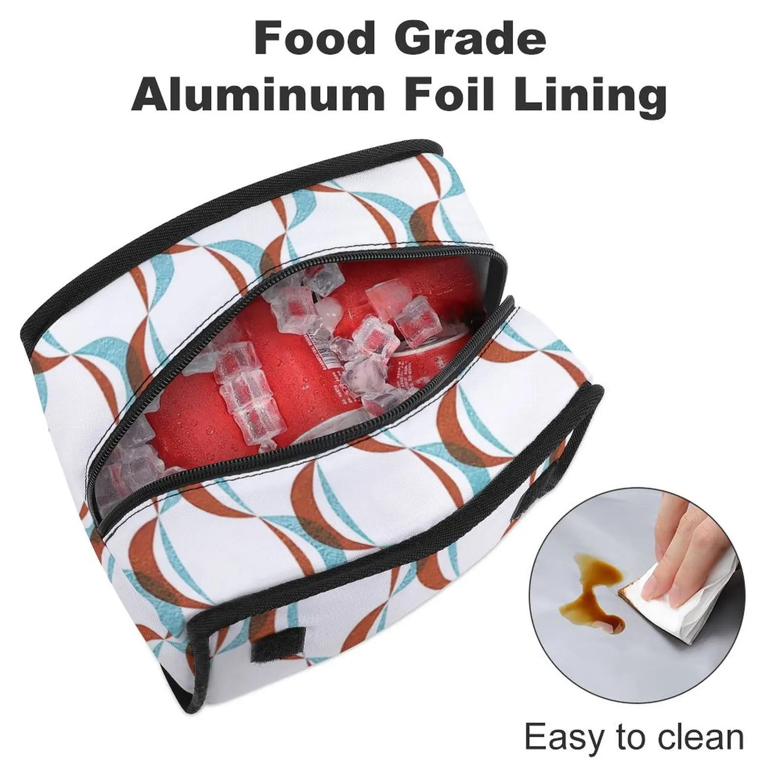 2023 New Stripe Print Lunch and Office Bag in One Lunch Box for Work Office Breakfast Bag Thermal Bag for Lunch Large Capacity