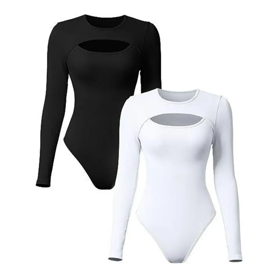 CHIFIGNO Dolcevita da donna a maniche lunghe Top Body Suits Tute da donna, Acquerello Autunno Con Zucche, Small