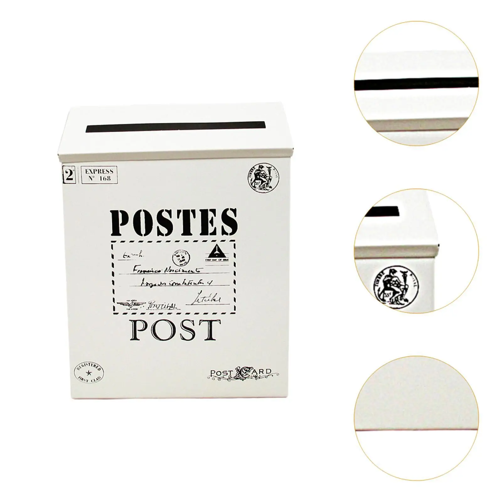 Wall Hanging Mail Box Opinion Box Metal Postbox Letterbox Wall Mounted Mailbox for Outdoor Yard Home Office Front Door Garden