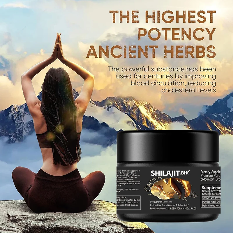 Himalaya Shilajit Mineral Supplements Natural Organic Shilajit with 85+ Trace Minerals & Fulvic Acid