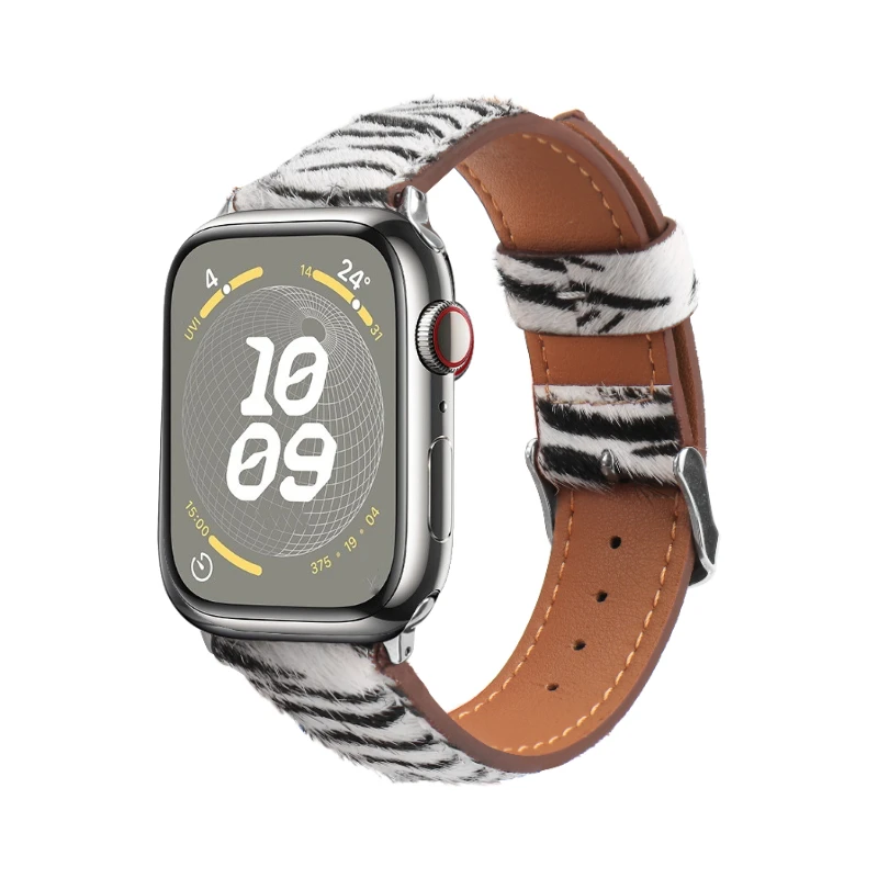 Leather leopard print Strap For Apple watch 45mm 41mm 44mm 42mm 40mm 38mm Women Bracelet Band iWatch Series 8 7 6 5 4 SE Correa