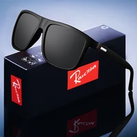Lunettes de soleil polarisées carrées de luxe UV400 pour cyclisme, style vintage, pour hommes et femmes, mode, voyage, conduite, pêche, anti-vent 1