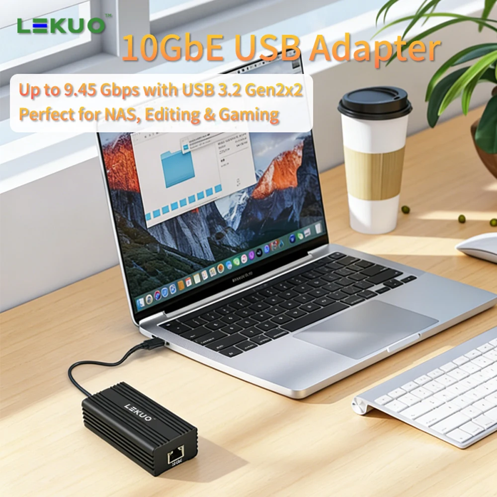 USB3.2 - 10GbE RJ45 포트 10G 휴대용 네트워크 카드 (RTL8159 1..