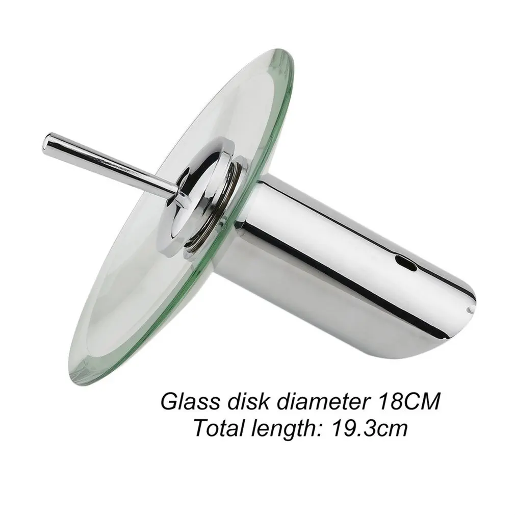 

Hot Glass Waterfall Bathroom Kitchen Sink Round Waterfall Faucet Brass Chrome Basin Faucet Single Lever Hot And Cold Mixer Tap