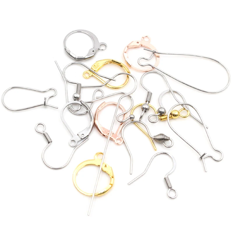 Gold Stainless Steel Hypoallergenic Earring Hooks Fish Earwire