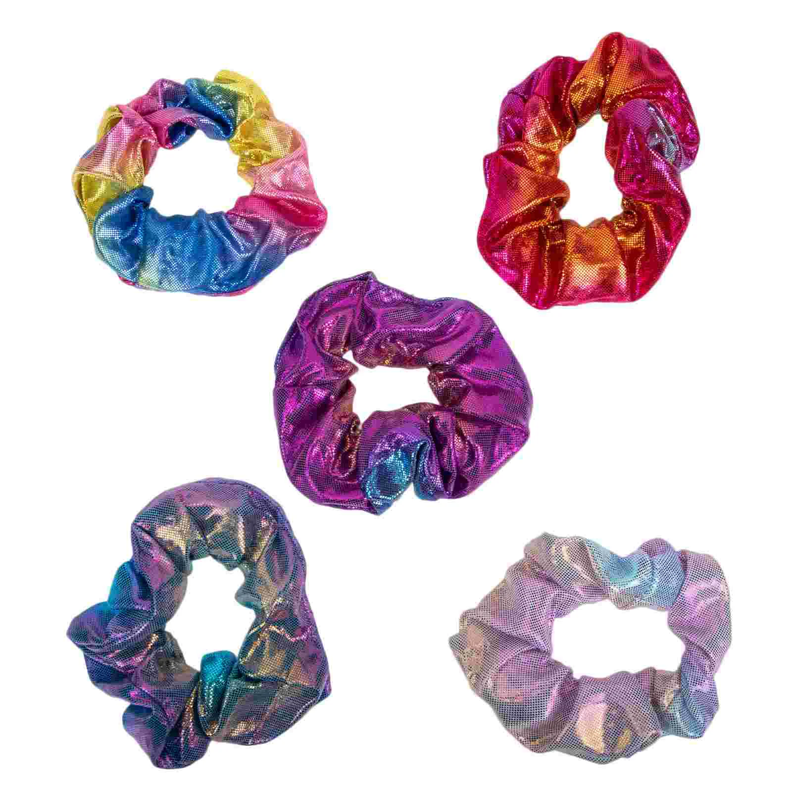 

5 Pcs LED Hair Ring Big Scrunchies Flashing Ponytail Holder Glow The Dark Accessories Miss