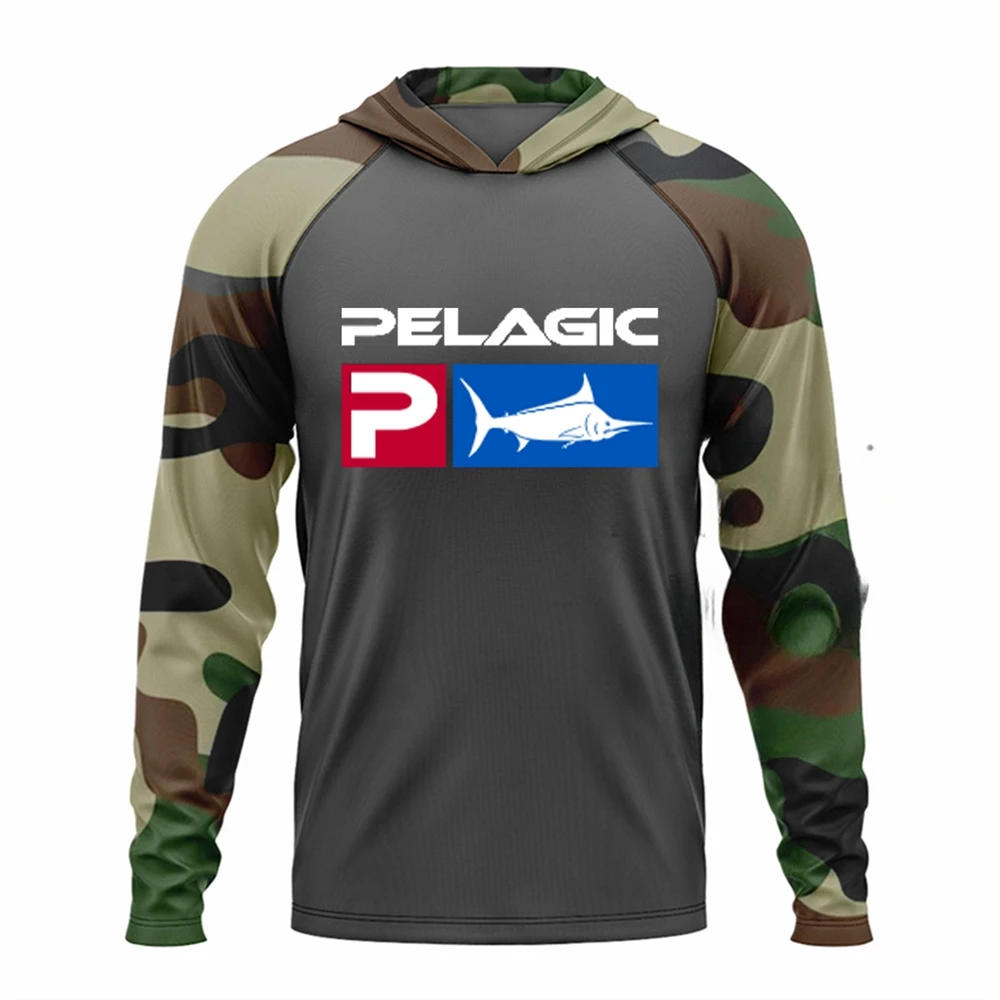 2024 Fishing Hoodie Pelagic Men Clothes Summer Breathable Long Sleeve Fishing  Shirt Sun Protection Camouflage Fishing Shirts Top - AliExpress