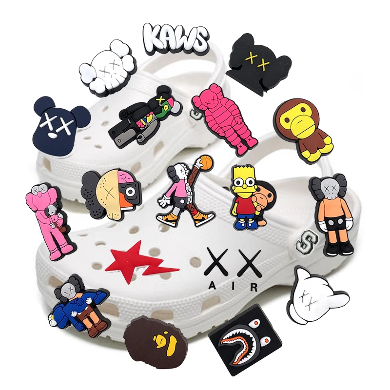 2022 Brand New Trend Pins Croc Shoe Charms Men PVC Ornament Cute Women