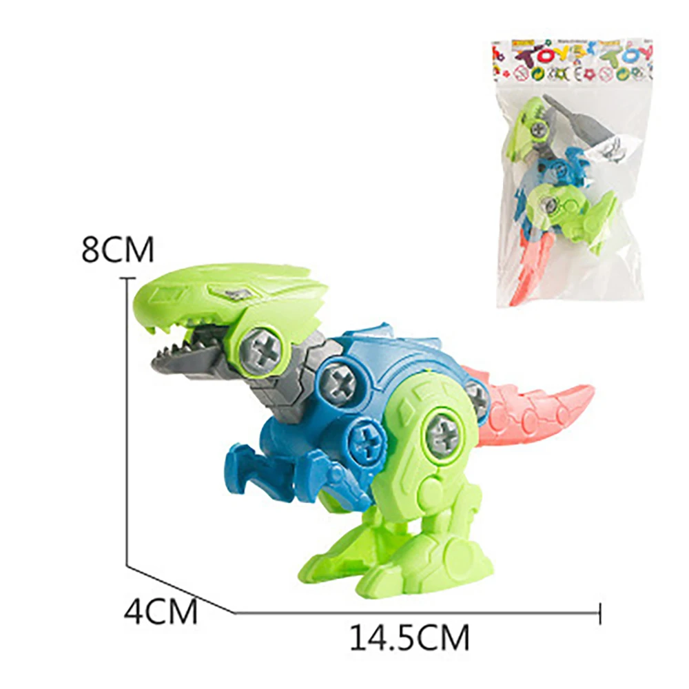 Dinosaur Toy Children's Dinosaur Construction Boy Toy Set Early Educational DIY Screwing Jurassic Dinosaurs Baby Toys Random Color dinosaur building blocks building block toy assemble toy