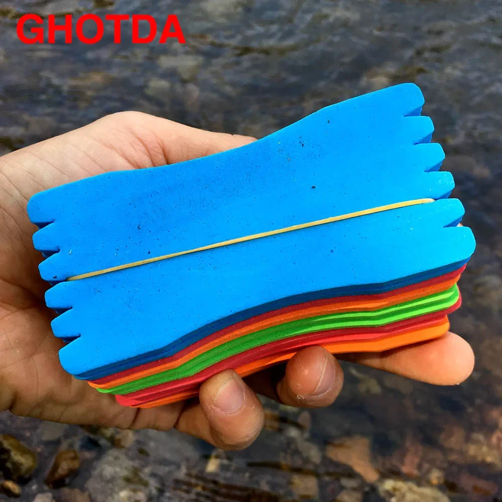 Fishing Foam Storage Panels Winding Line Bait Fishing Trace Wire Trap Holders EVA Hook Plate Face Cruciana 10 Pcs