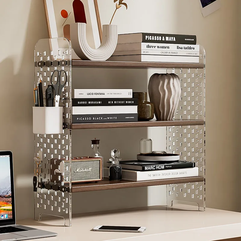 

Modern Design Bookrack Strongmakeup Storage Organizer Storage Rack Bookshelf Multilayer Estante Para Libros Home Furniture LVBK