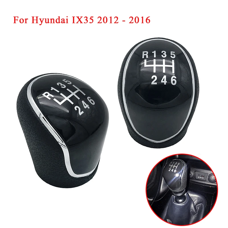 6 Speed Manual Stick Gear Shift Knob Lever Shifter Handball For Hyundai IX35 2012 2013 2014 2015 2016 Car Styling Accessories