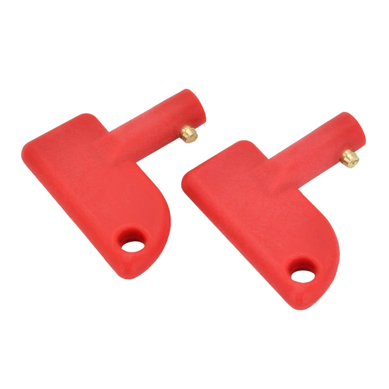 2X Battery Disconnect Switch Key Spare Mini Key Battery Disconnect Isolator Power Kill Switch Compatible with Marine Boat RV