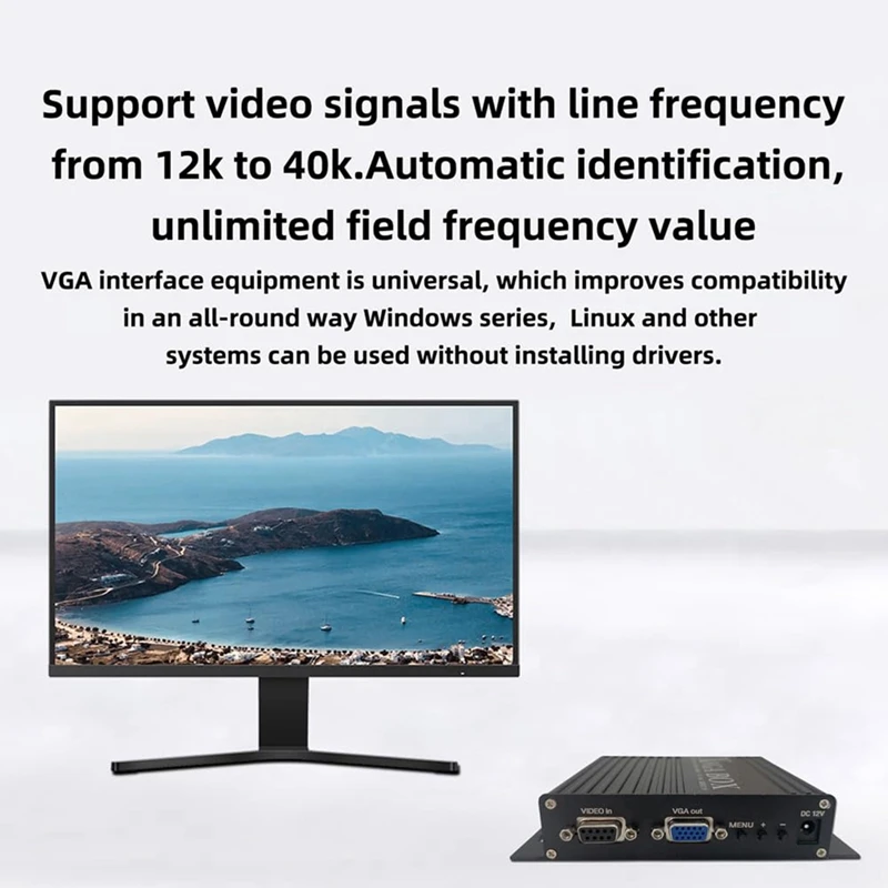 Industrial Video Converter XVGA BOX RGB To VGA RGBS To VGA Industrial Monitor Video Converter GBS-8219-HDL