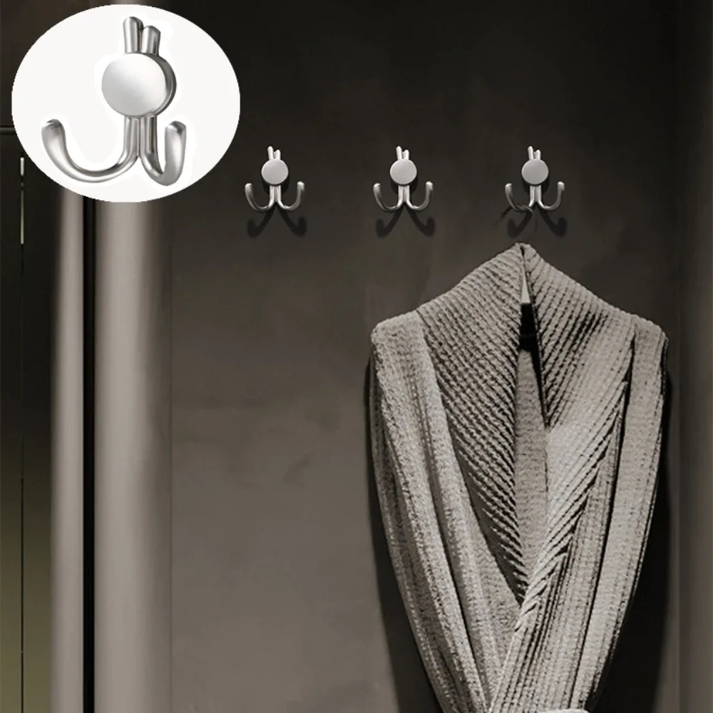 

Zinc Alloy Towel Hooks Heavy Duty Double Clothes Hanger Key Hooks Wall Mounted Durable Robe Hooks for Bedroom Kitchen Garage