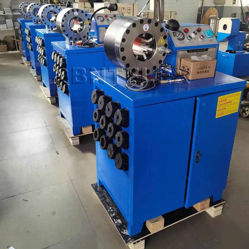 Electric 1/4 inch to 2 inch 4 layers BNT50 hydraulic hose press machine with 10 sets of dies multilayer pipe press 6