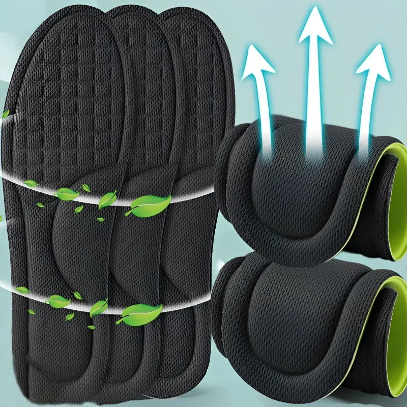 2/6pcs Memory Foam Insoles for Men Women Shoes Deodorant Absorb-Sweat Massage Orthopedic Running