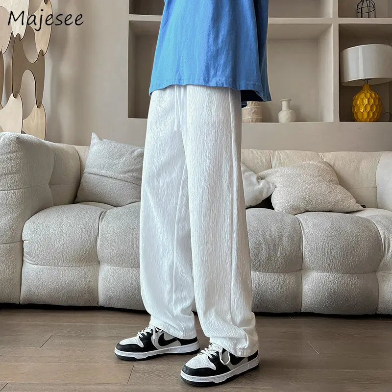 

Casual Pants Men Trousers Minimalist Pantalones American Stylish Streetwear All-match Fashion Kpop Ins Autumn Dynamic Solid Cozy