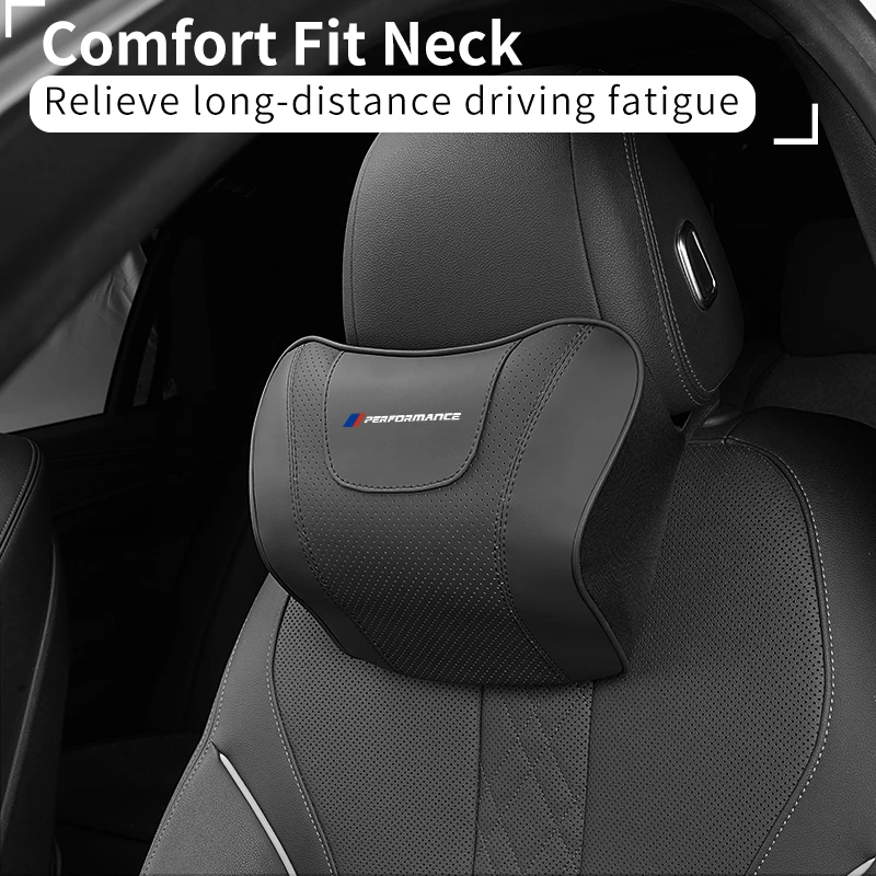 PU Car Headrest Lumbar Support Cushion Auto Seat Head Neck Waist Back Pillow Accessories For BMW G30 G20 F30 F10 X1X2 X3X4X5X6X7