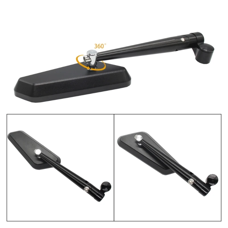 2Pcs/Pair Motorcycle Rearview Mirror Scooter E-Bike Rearview Mirrors Electrombile Back Side Convex Mirror 8mm 10mm
