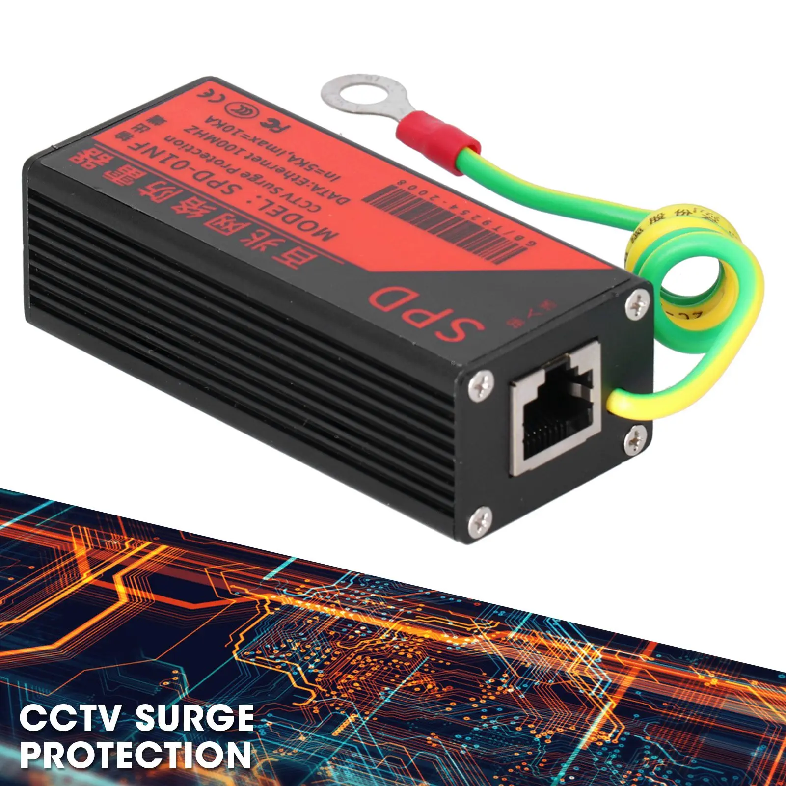 CCTV Power Surge Protection Anti -Thunder Device Arrester Protector RJ45 Thunder Preventer CCTV Surge Protection