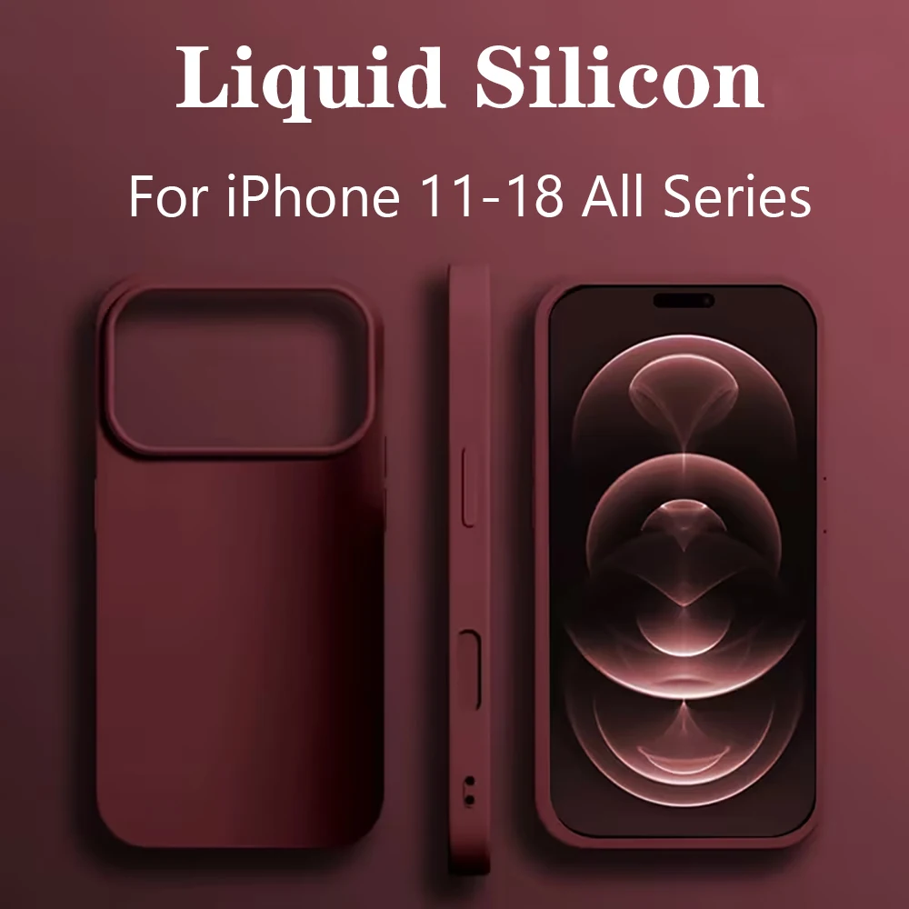 Premium Liquid Silicone Shockproof Phone Case - Elegant and Durable Protection