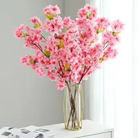 Sakura Artificial Flowers Bouquet for Garden Party Wedding Marriage Decoration Home Room Decor Fake Flowers Table Vase Ornament 4