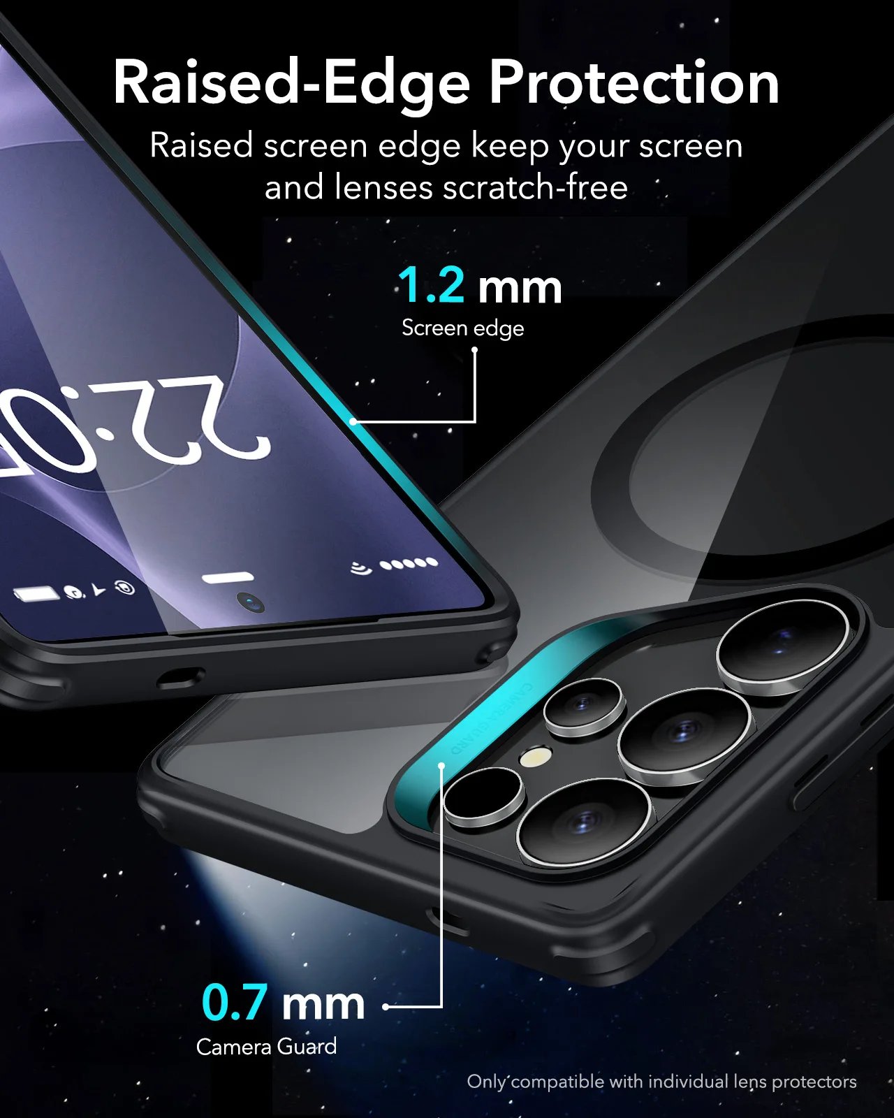 Magnetic Military-Grade Protective Back Cover Case