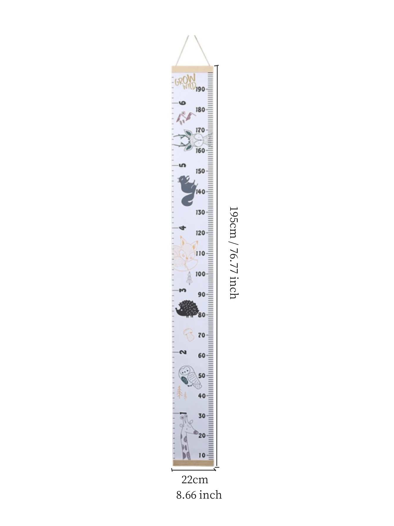 Children's Height Ruler For Kids Room Home Decoration Height Measurement Chart Movable hanging Canvas Chart Wall Decor