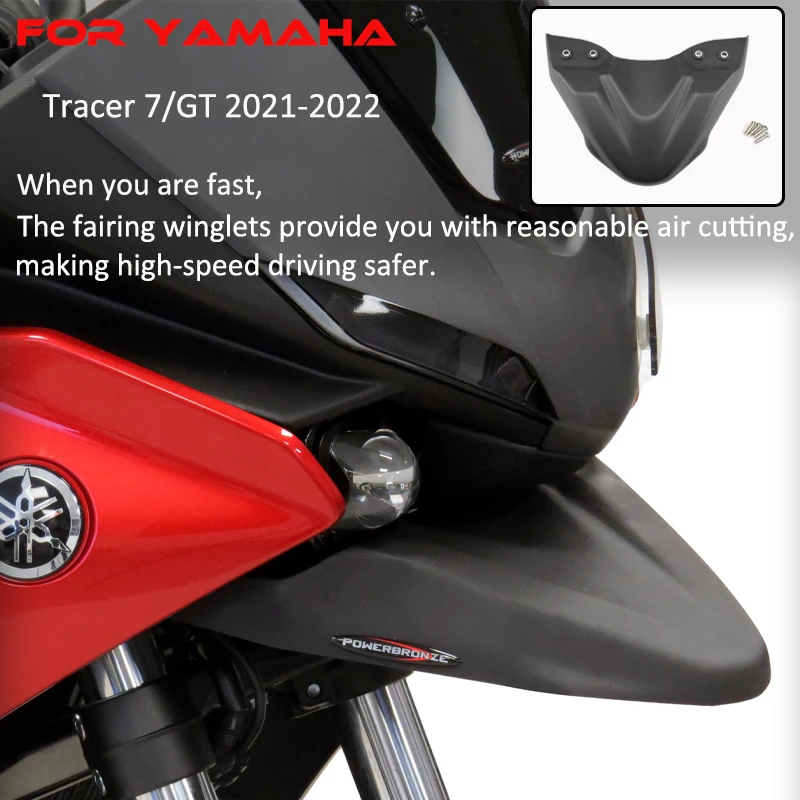 

For yamaha mt07 mt 07 Tracer7 Tracer 7GT tracer7 gt Winglets Front Lip Fender ABS Motorcycle Fairing Winglets Cover Nose Cone