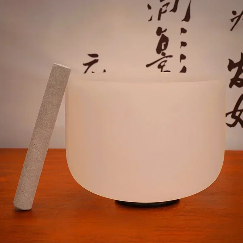 8 Inch 432hz Singing Bowl with 2 Sticks Chakra Quartz Sound Bowls Yoga Meditation Instruments Nepal Crystal Bowls Sound Healing