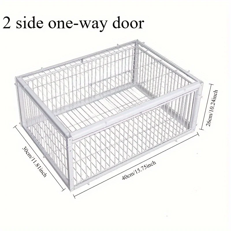 Animal Cage Trap Heavy-Duty Automatic Cage Trap for Pigeons Two-Door Entry Anti-Escape Design Ideal for Gardens Outdoor Hunting