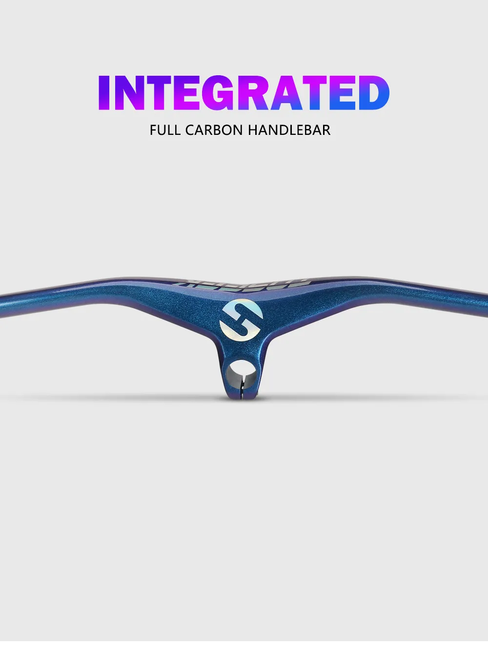 

Mtb Handlebars And Stem 28.6mm17Degree Carbon Integrated Handlebar 3 Colors Staggered And Colorful For Mountain Bike