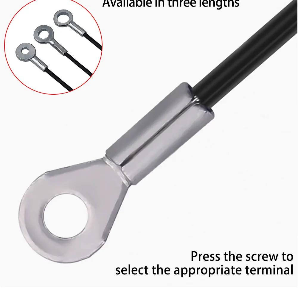 1 Stück 3/5 mm schwarzes PVC-beschichtetes Kabel 304 Edelstahl Sicherheitsseil Versicherungseil mit M8 verzinktem Loch Terminal weit verbreitet – Detail 6