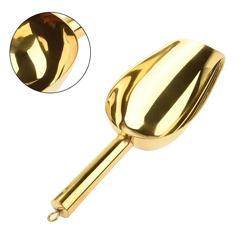 Stainless Steel Ice Scoop Candy Ice Scraper Buffet Bar Food Measuring Scoop Shovel Flour Dry Goods Shovel Kitchen Gadget,ice cream scoop,ice shovel scoop,ice cube scoop