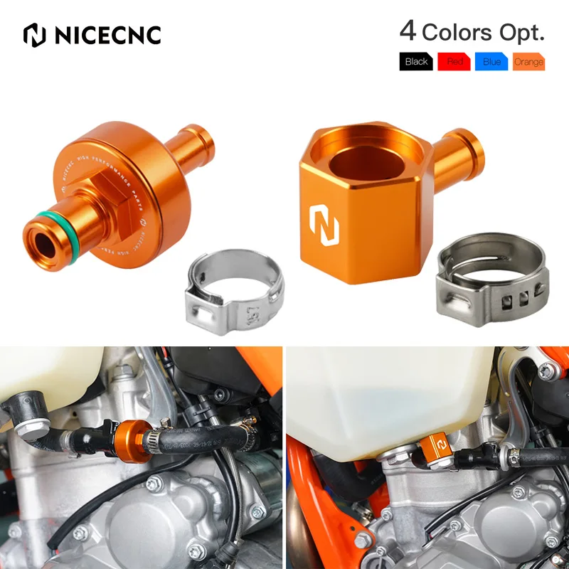 Cnc Fuel Line Tank Connector & Fuel Filter For Ktm 250 300 Exc Xcw Xc