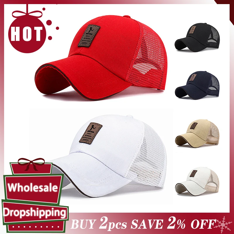 

Unisex Casual Plain Mesh Baseball Cap Outdoor Sports Breathable Sunscreen Fashion Hip Hop Trucker Cap Adjustable Snapback Hats