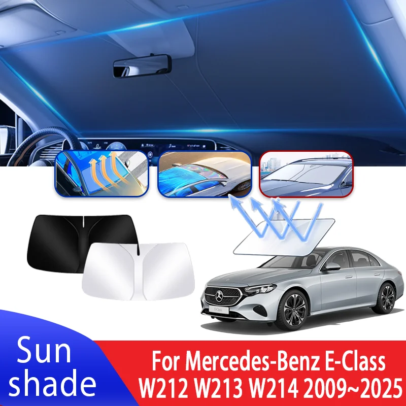Auto-Sonnenblende für Mercedes-Benz E-Klasse W212 W213 W214 2009~2025 Frontscheiben-Sonnenschutz Wärmeisolierung Sommer-Zubehör