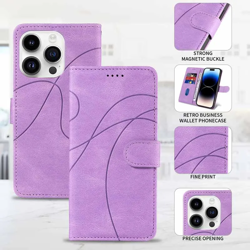 Premium Flip Leather Wallet Case with Magnetic Stand and Card Holder