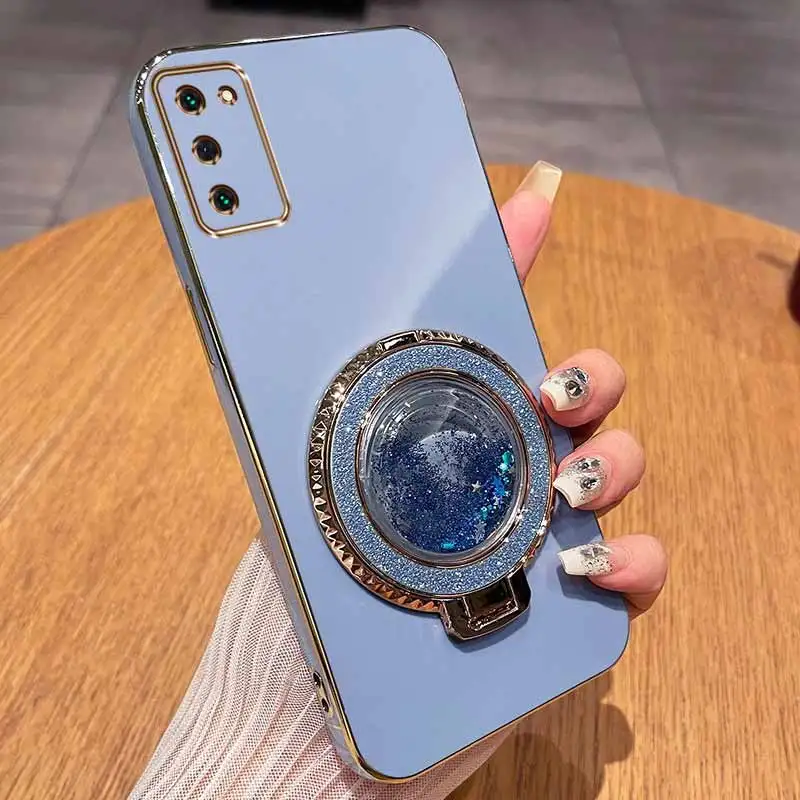 Circular Support Plating Phone Case Cover