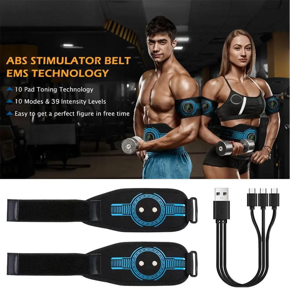 

EMS Muscle Stimulator Abdominal Toning Belt Abs Muscle Toner Home Gym Fitness Training Body Slim Belly Waist Arm Leg Lose Weight