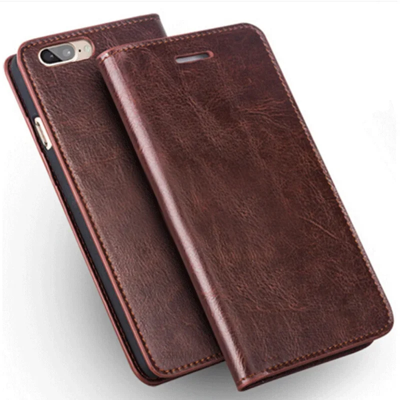 Premium Genuine Leather Phone Case with Card Holder Wallet