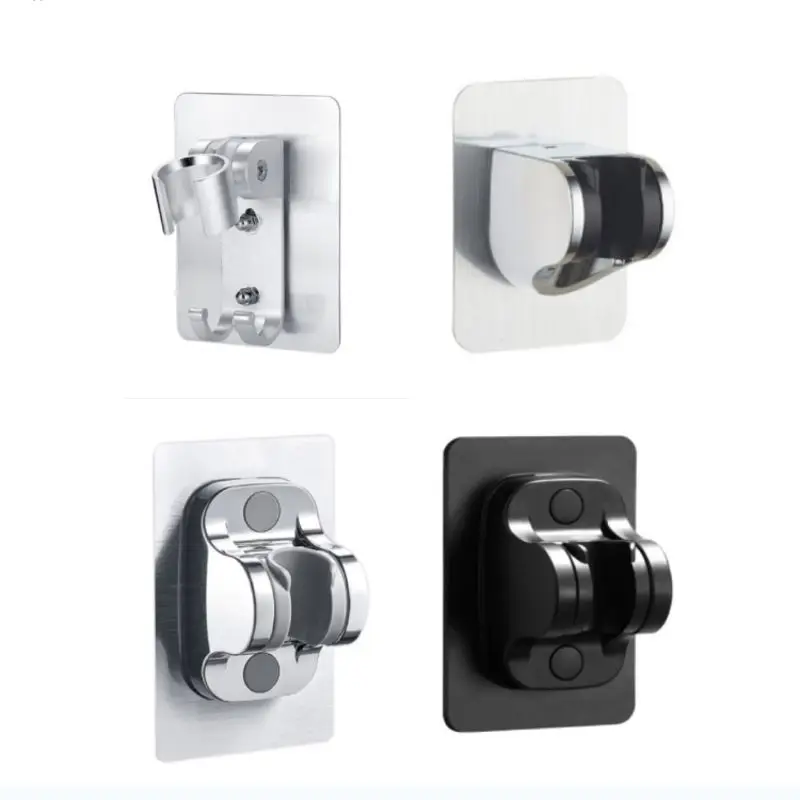 Self-Adhesive shower arm head holder adjustable wall mounted fixed base plate bracket for home bathroom accessories