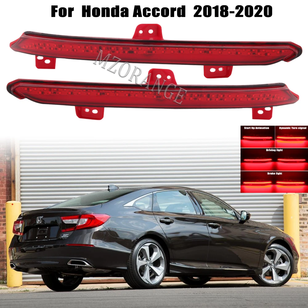 

Rear Tail Bumper Lamp For Honda Accord 2018 2019 2020 Reflector Brake Driving Working Stop Signal Fog Light Car Assembly