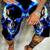 New Men's beach shorts Horror Skull 3D Printed  Board Shorts Summer Swim Trunks Elastic Waist DrawstringHawaiian Style Holiday 1
